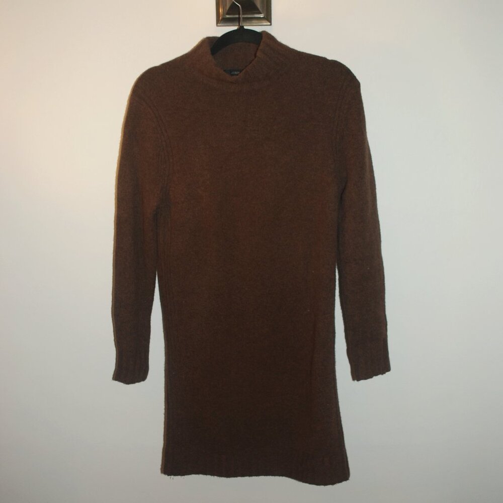 J Crew Merino Alpaca Mock Turtle Neck Dress